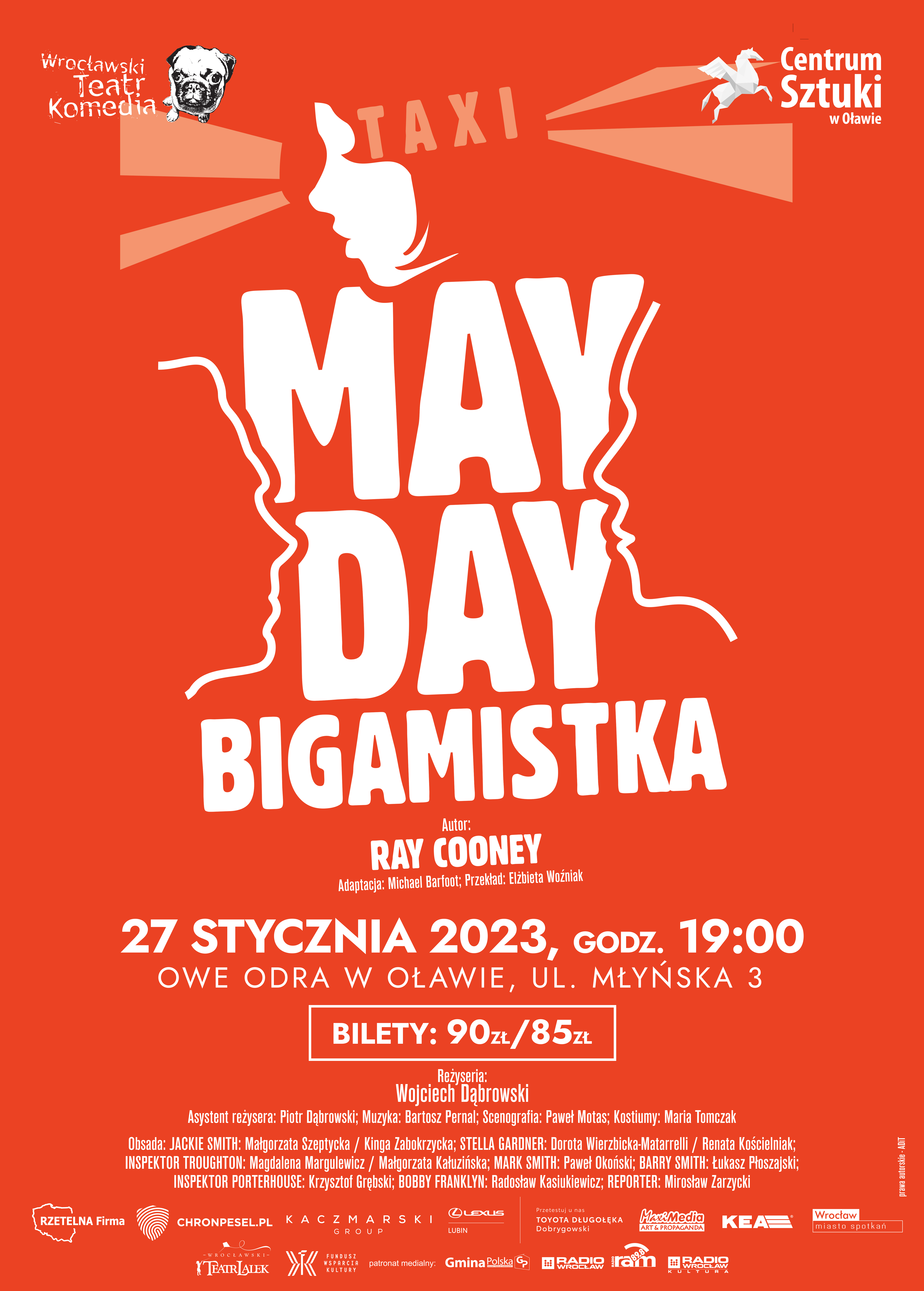 plakat teatralny - mayday bigamistka