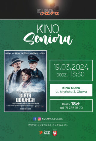 Plakat kino seniora - Biała Odwaga