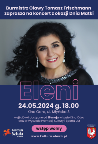 plakat zaproszenie na koncert z okazji dnia mamy - eleni