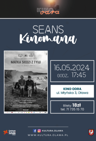 plakat seans kinomana - matka siedzi z tyłu