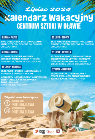 plakat kalendarza wakacjnego