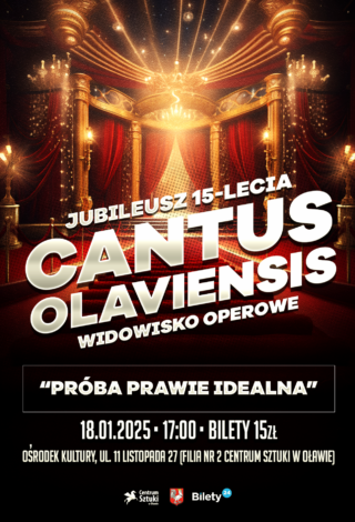 Plakat koncertu Cantus Olaviensic - Próba prawi idealna
